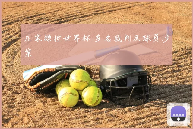 庄家操控世界杯 多名裁判及球员涉案